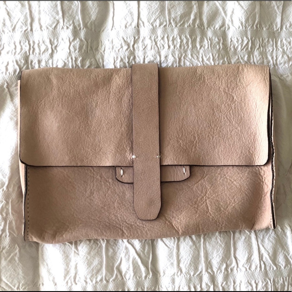 GAP Suede Dusty Pink Clutch